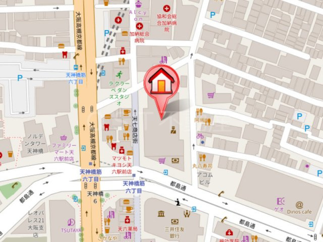 ジオタワー天六の地図