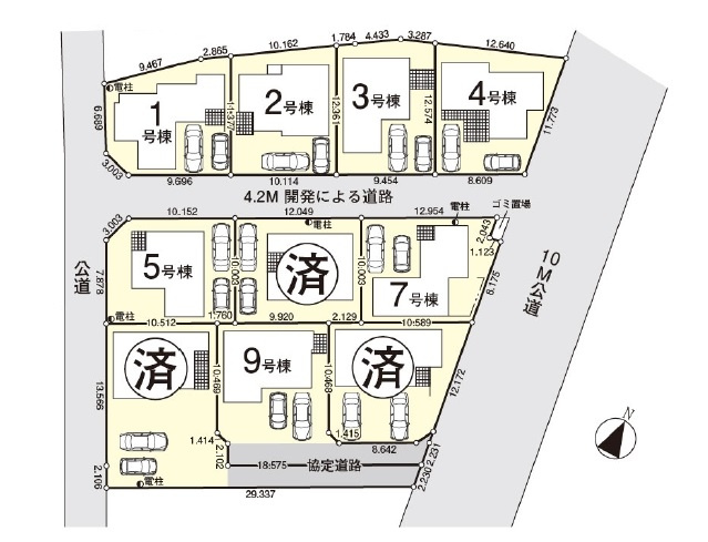 【区画図】 | 川越市南大塚　全10棟　3号棟 | 3号棟