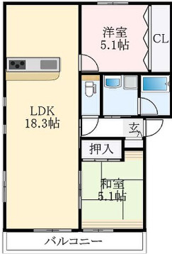 羽曳野市野々上５丁目の一棟アパートの間取り