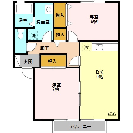 ロイヤルガーデンM B棟の間取り