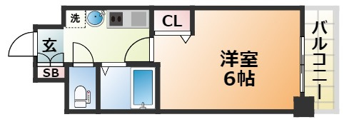 エステムコート神戸元町通　の間取り