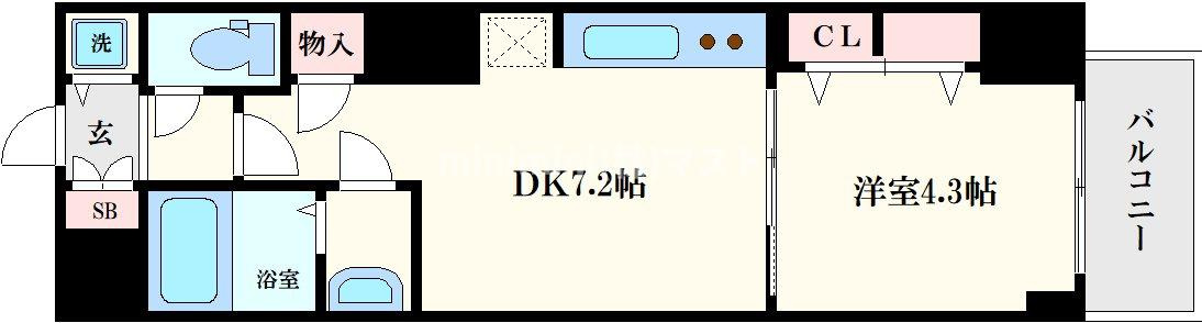 S-RESIDENCE堺筋本町Unoの間取り
