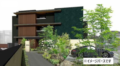倉敷市茶屋町の賃貸マンションの外観|イメージパース