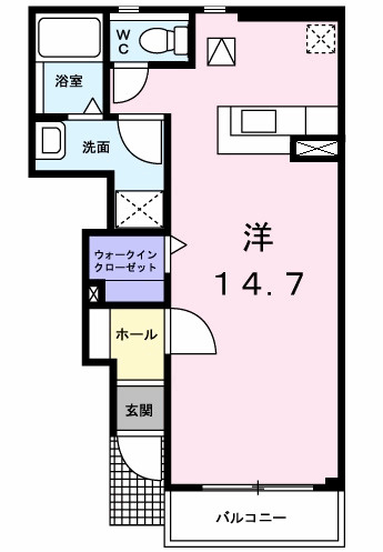 三木市大村のアパートの間取り