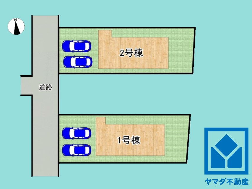 伏見区深草願成町　1号棟の区画図