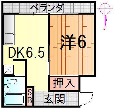 花笠マンションの間取り