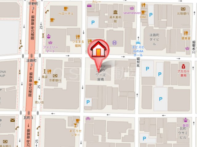 クラッシィタワー淀屋橋の地図