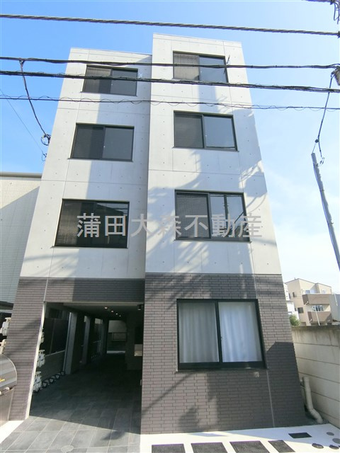 WINDSウインズ蒲田の外観|2022年5月築　RC鉄筋コンクリート造地上4階建て総戸数14戸の人気賃貸マンション　JR京浜東北線蒲田駅徒歩圏内の東京都大田区西蒲田3丁目　東急池上線蓮沼駅最寄り、池上駅も徒歩圏内