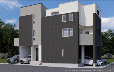 【外観パース】 | MELDIA福池2丁目No.5＜新築一戸建て仲介手数料無料＞ | 外観パースです