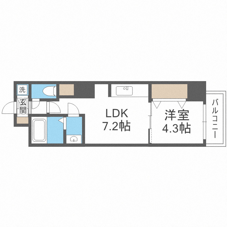 S-RESIDENCE堺筋本町Unoの間取り