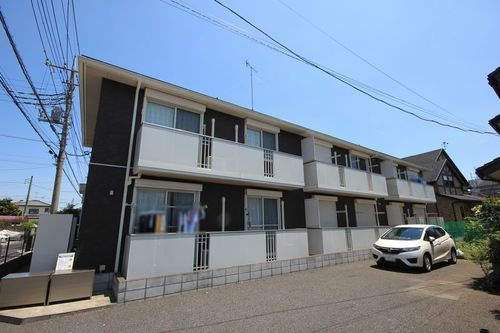 さいたま市岩槻区日の出町のアパートの外観|外観は落ち着いています