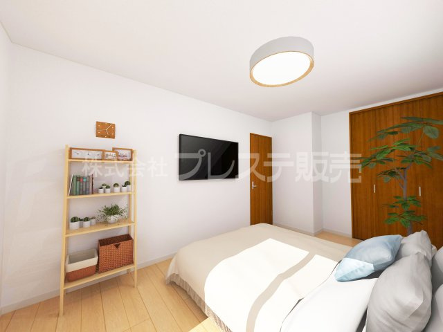 奈良市北登美ヶ丘６丁目の新築一戸建 全９区画の洋室|３号地２階洋室（主寝室）完成イメージ／南向きですので、陽あたり良好です♪