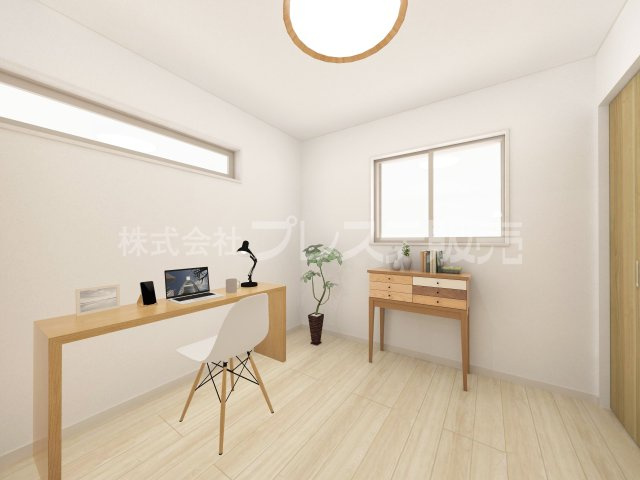 奈良市北登美ヶ丘６丁目の新築一戸建 全９区画の洋室|５号地１階洋室完成イメージ／南向きですので、陽あたり良好です♪