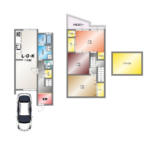 【間取り】 | 西京区大枝中山町