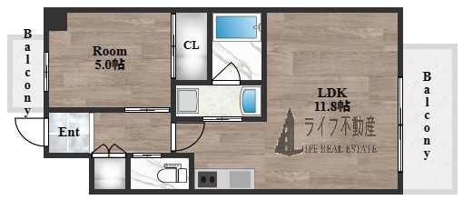 プレジオ八戸ノ里の間取り