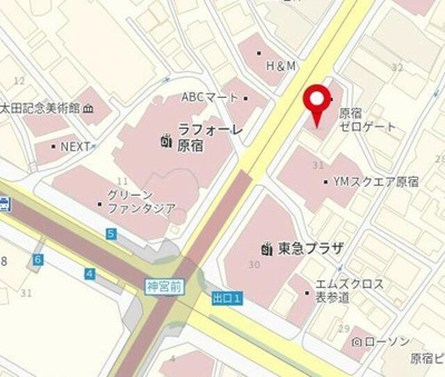 【地図】 | ｒｅ－ｂｅｌｌｅ　ＨＡＲＡＪＵＫＵ |  