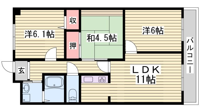 ハピネス見野の間取り