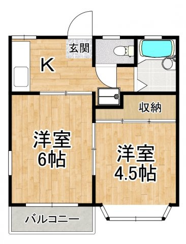 【間取り】 | コーポラスしずⅡ