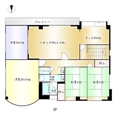 【その他】 | 鹿屋市田崎町　店舗付住宅 | 間取り　2F