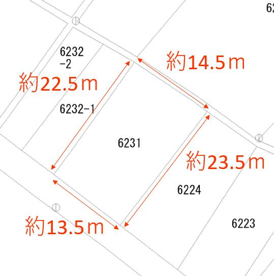 光市光井１丁目の売地の土地図