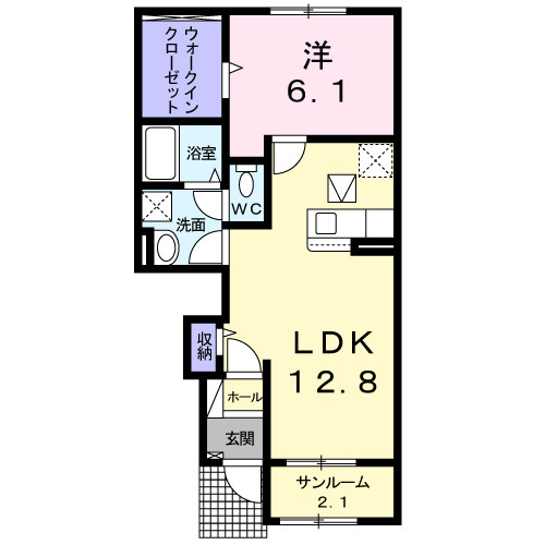 サンリット　ヴィラ　Ａの間取り