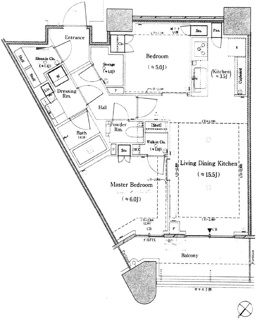 【間取り】 | パークタワー勝どきサウス