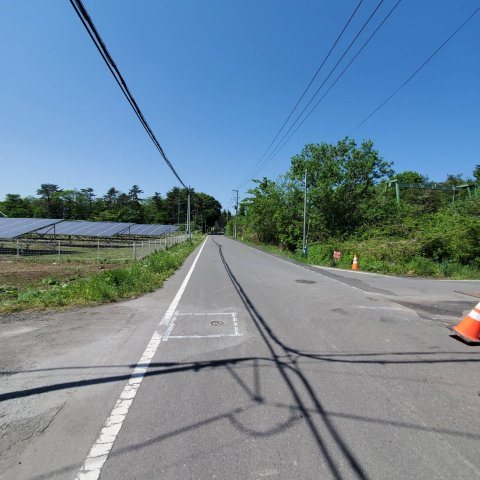 階上町大字角柄折字新田の前面道路含む現地写真