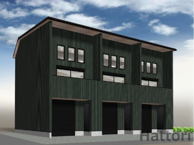 K-GARAGE 猪名寺の外観パース