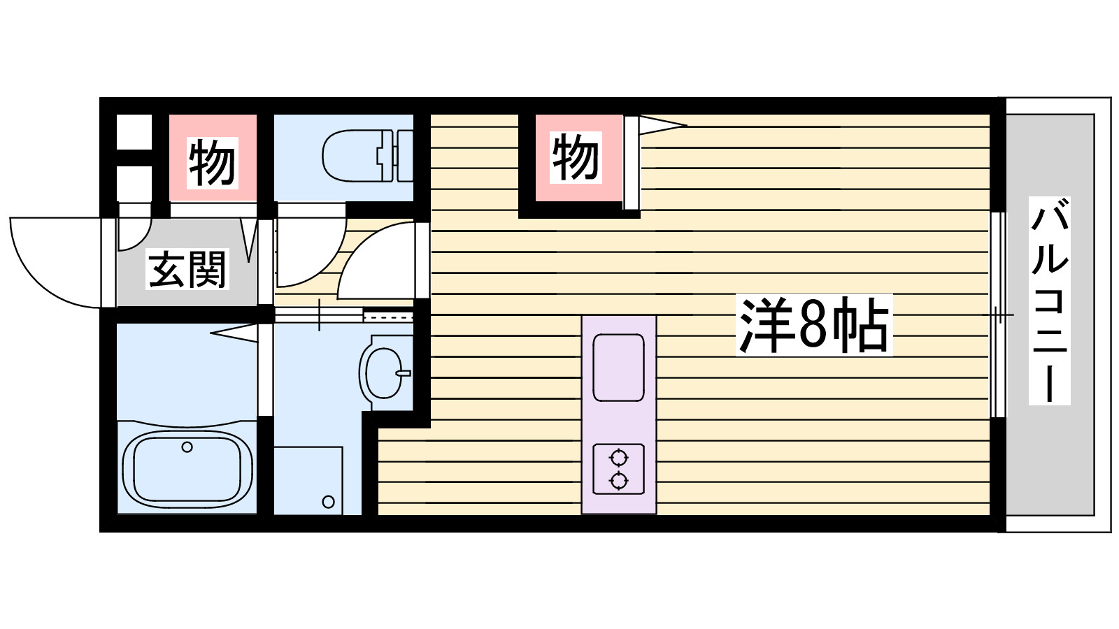 コンフォート小山Bの間取り