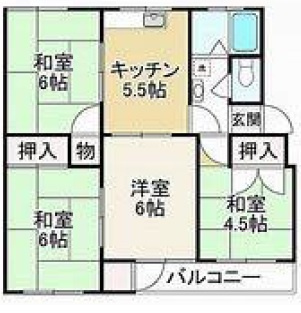 【間取り】 | 神陵台東住宅52号棟　収益