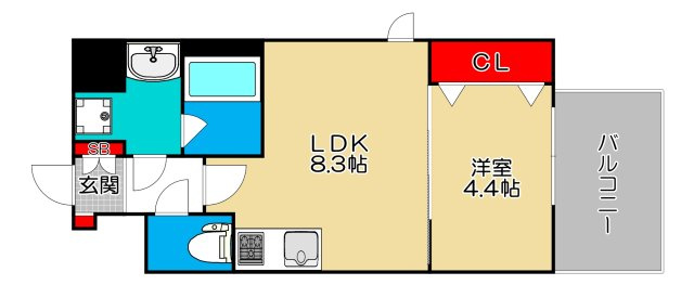 Splendide NAMBAⅢの間取り