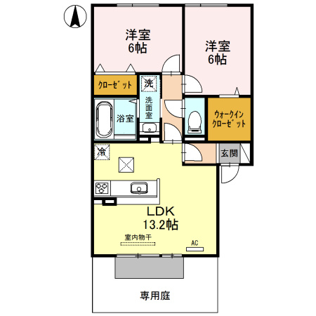 グランレーヴ壱番館の間取り