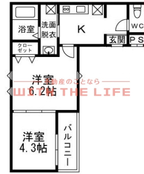花畑プレミア【キャッシュバック対象物件】の間取り