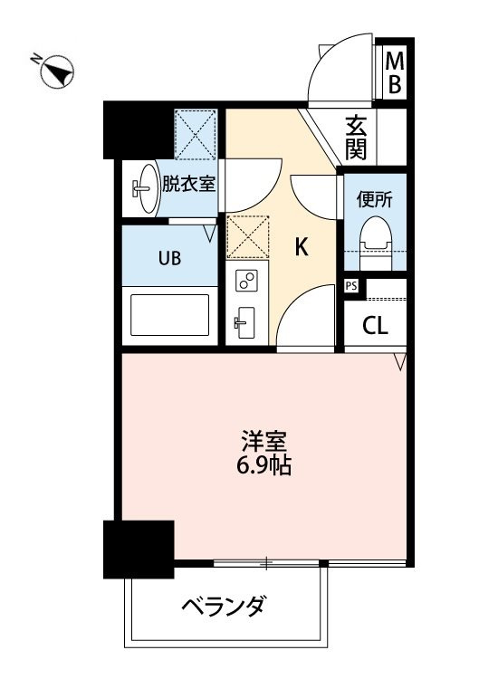 熊本市中央区本荘４丁目の賃貸マンションの間取り
