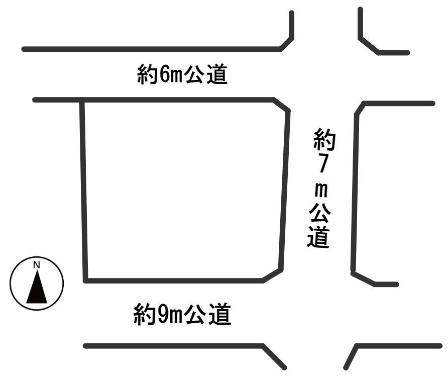 ５３７２６　岐阜市日野北土地の区画図