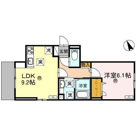 D's駅南大路の間取り