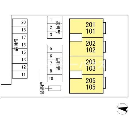 アムールＡＯＫＩの区画図