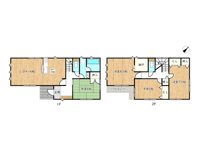 【間取り】 | 姫路市上手野／中古戸建