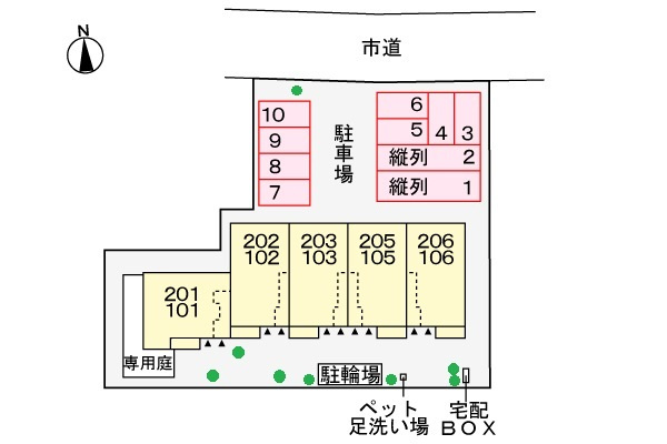 一宮市奥町字郷浦のアパートの駐車場|駐車場