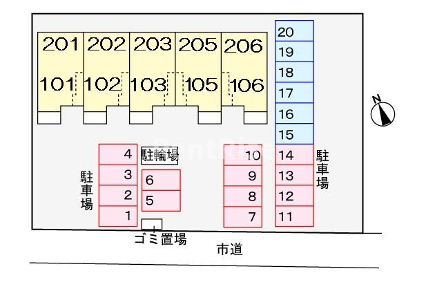 サンパティの駐車場|駐車場