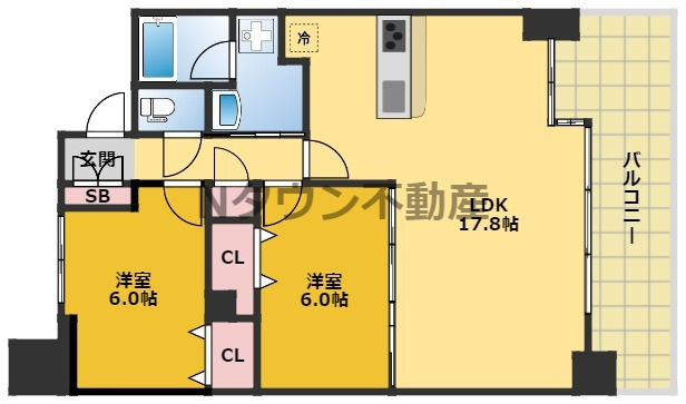 【間取り】 | 茶屋ヶ坂ライズ | 間取りです。