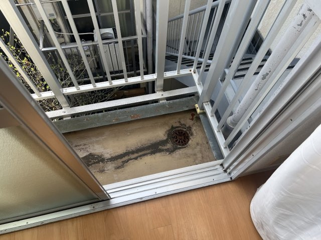 築山マンションのバルコニー