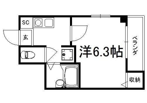 西陣パークハイツの間取り|【代表的な間取です】