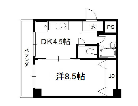 ヴィヴァーチェ智恵光院の間取り|【代表的な間取です】