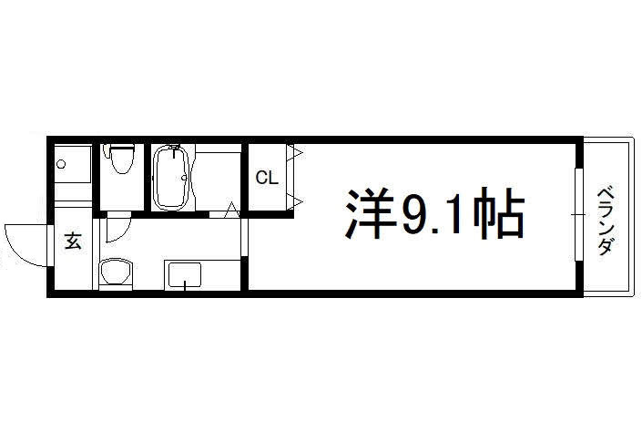 Calme五条の間取り|【代表的な間取です】