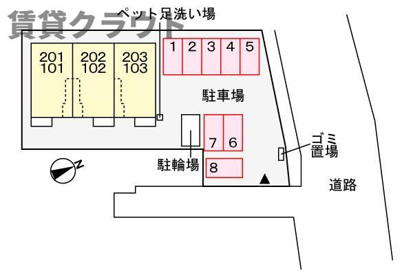 リーフガーデンⅣの駐車場