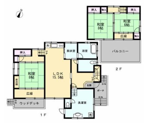【間取り】 | あかざわ恒陽台　戸建