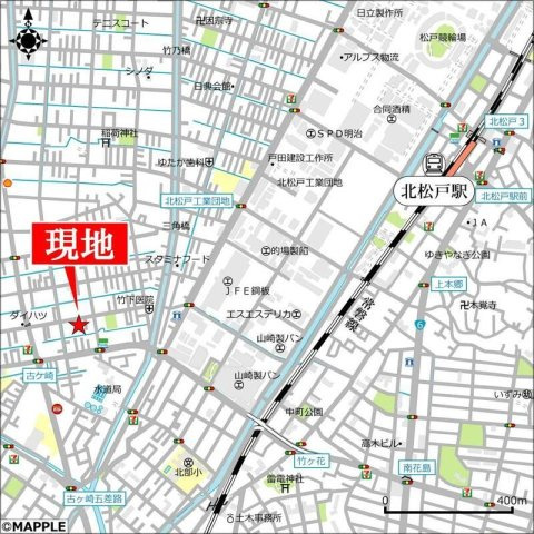 シャルマンこがさきの地図