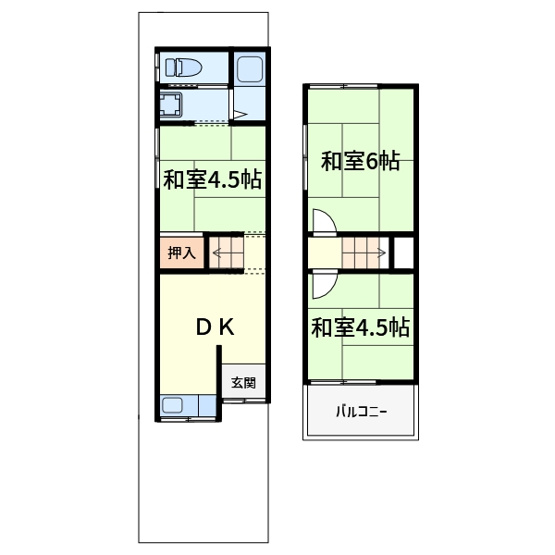【間取り】 | 津之江町2丁目借家