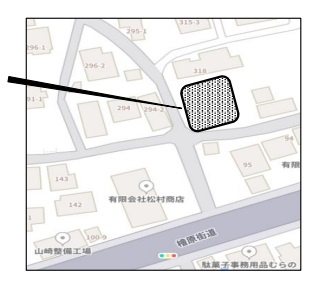 あきる野市小中野　土地の地図